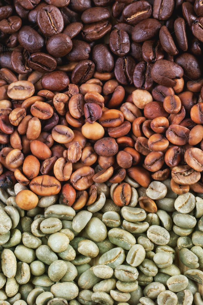 Green to dark · Coffee